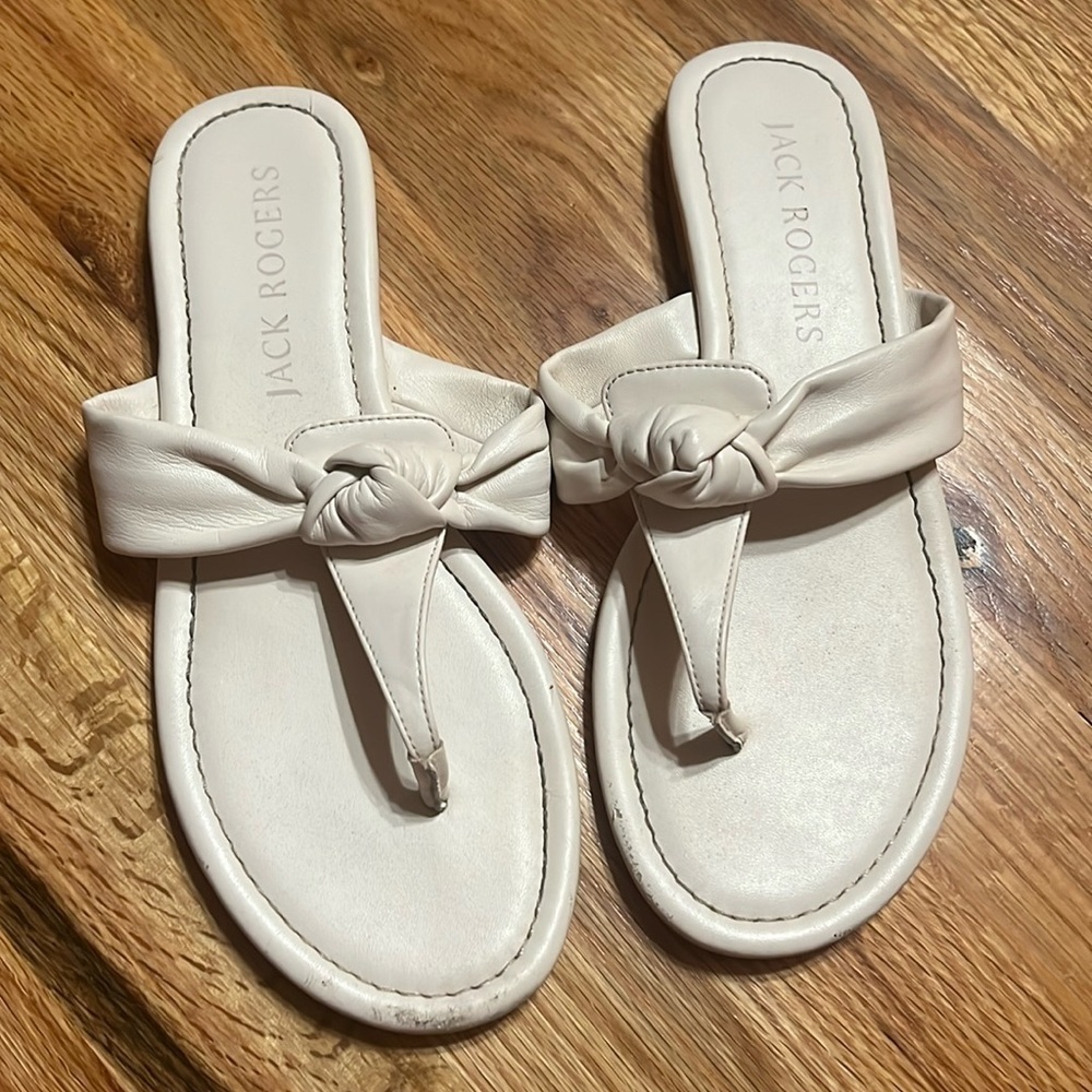Jack Rogers Leather Flip Flops